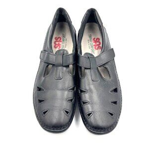 NWOT SAS Womens 8.5N Black Leather Tripad Comfort Mary Janes